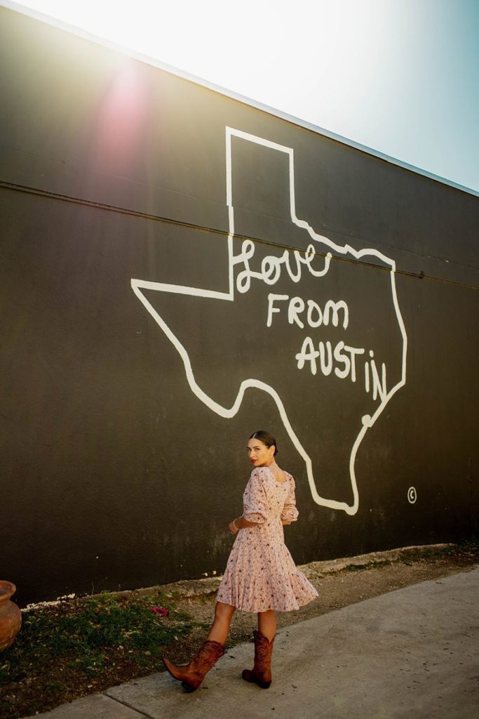 5 best and most Instagrammable murals in Austin, Texas 1 5 best and most Instagrammable murals in Austin, Texas TikTok, greetings from Austin, Love from Austin, Don't mess with Texas, I love you so much mural