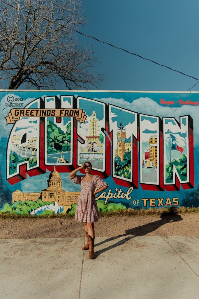 5 best and most Instagrammable murals in Austin, Texas 5 5 best and most Instagrammable murals in Austin, Texas TikTok, greetings from Austin, Love from Austin, Don't mess with Texas, I love you so much mural