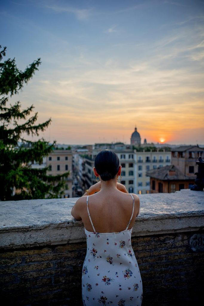 14 best places in Rome to take photos - Rome Instagram & TikTok Guide 32 Postcards from Hawaii Travel and Lifestyle Blog Gabriella Wisdom 14 best places in Rome to take photos, Rome Instagram & TikTok Guide Spanish Steps Sunset