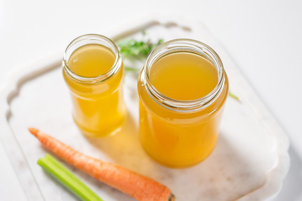 How to make vegetable broth (stock or bouillon) with vegetable scraps 9 How to make vegetable broth, stock or bouillon with vegetable scraps Recipe blog post sustainable living low-waste save money Postcards from Hawaii travel lifestyle blog